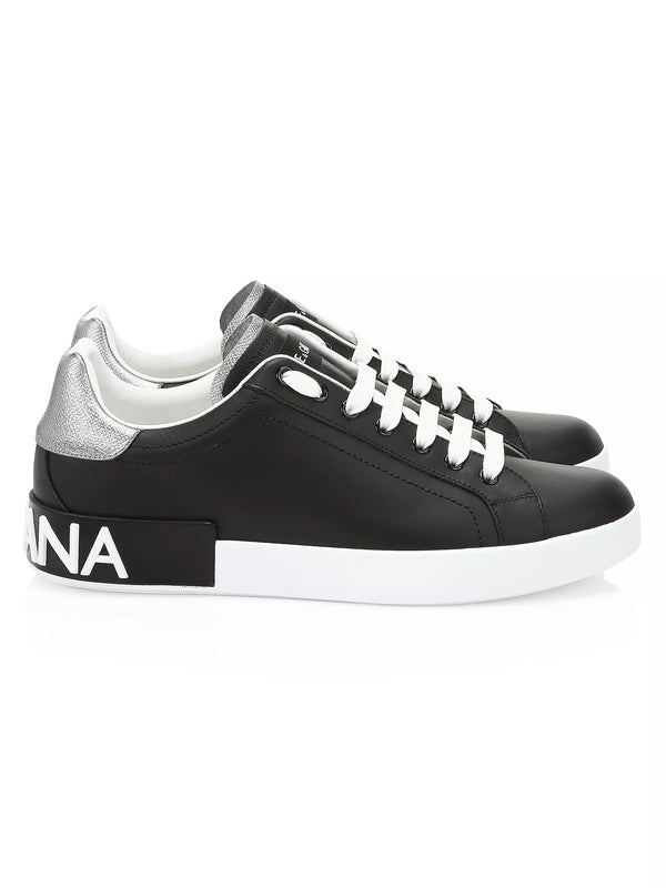 スニーカー Dolce & Gabbana SNEAKER (CS2298A6D45 8C711) Calfskin nappa Portofino sneakers in Black for Men