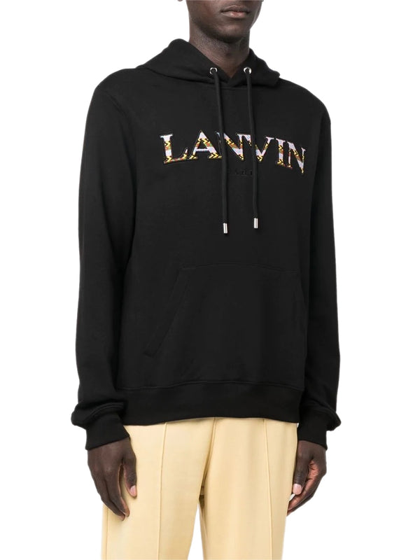 Lanvin embroidered-logo pouch-pocket hoodie - Joseph | Men
