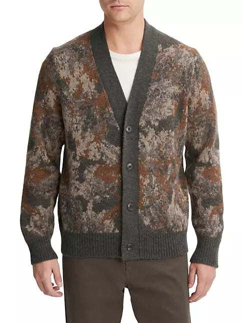 Vince Abstract Floral Cardigan
