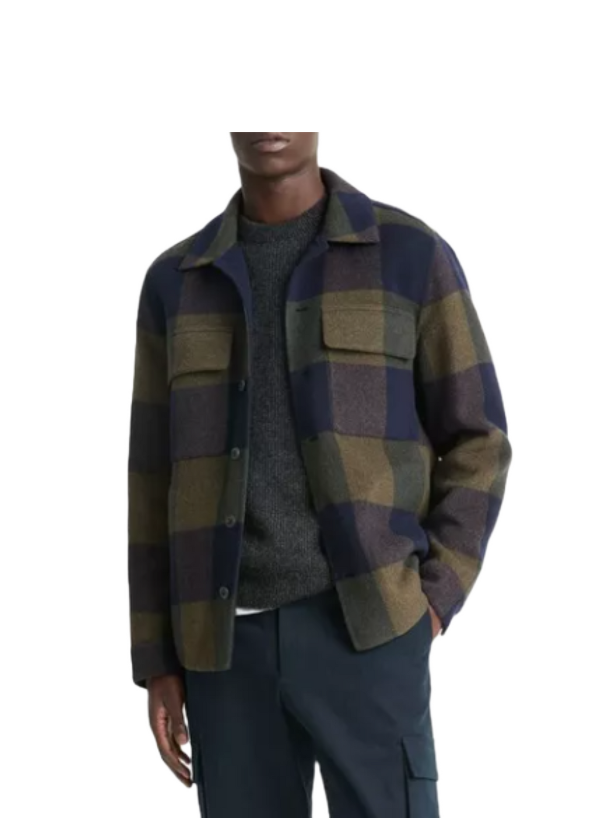 Vince Plaid Shirt Jacket