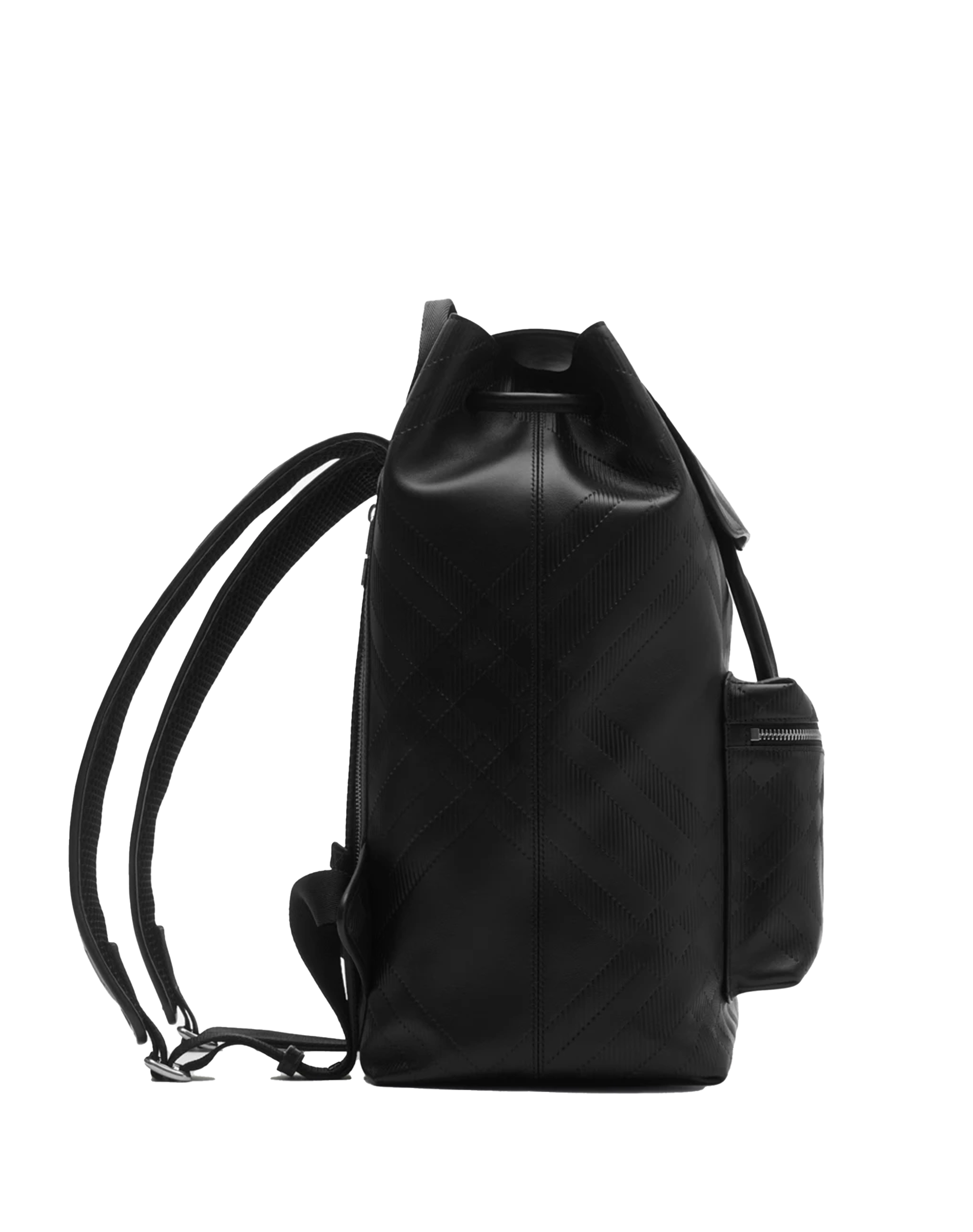 burberry leather backpack black check Burberry Embossed Check Backpack