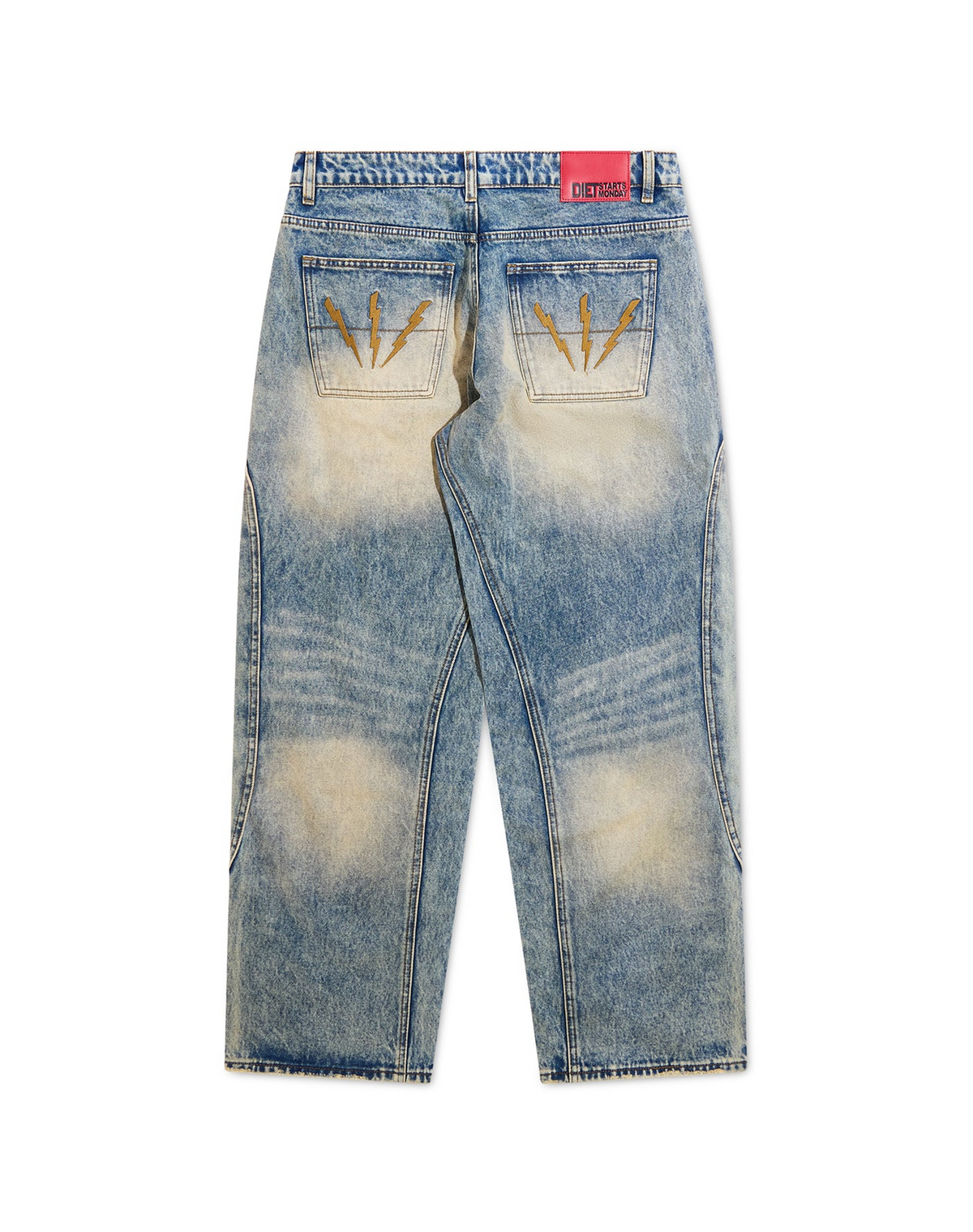 Diet Starts Monday Double Knee Bolt Denim