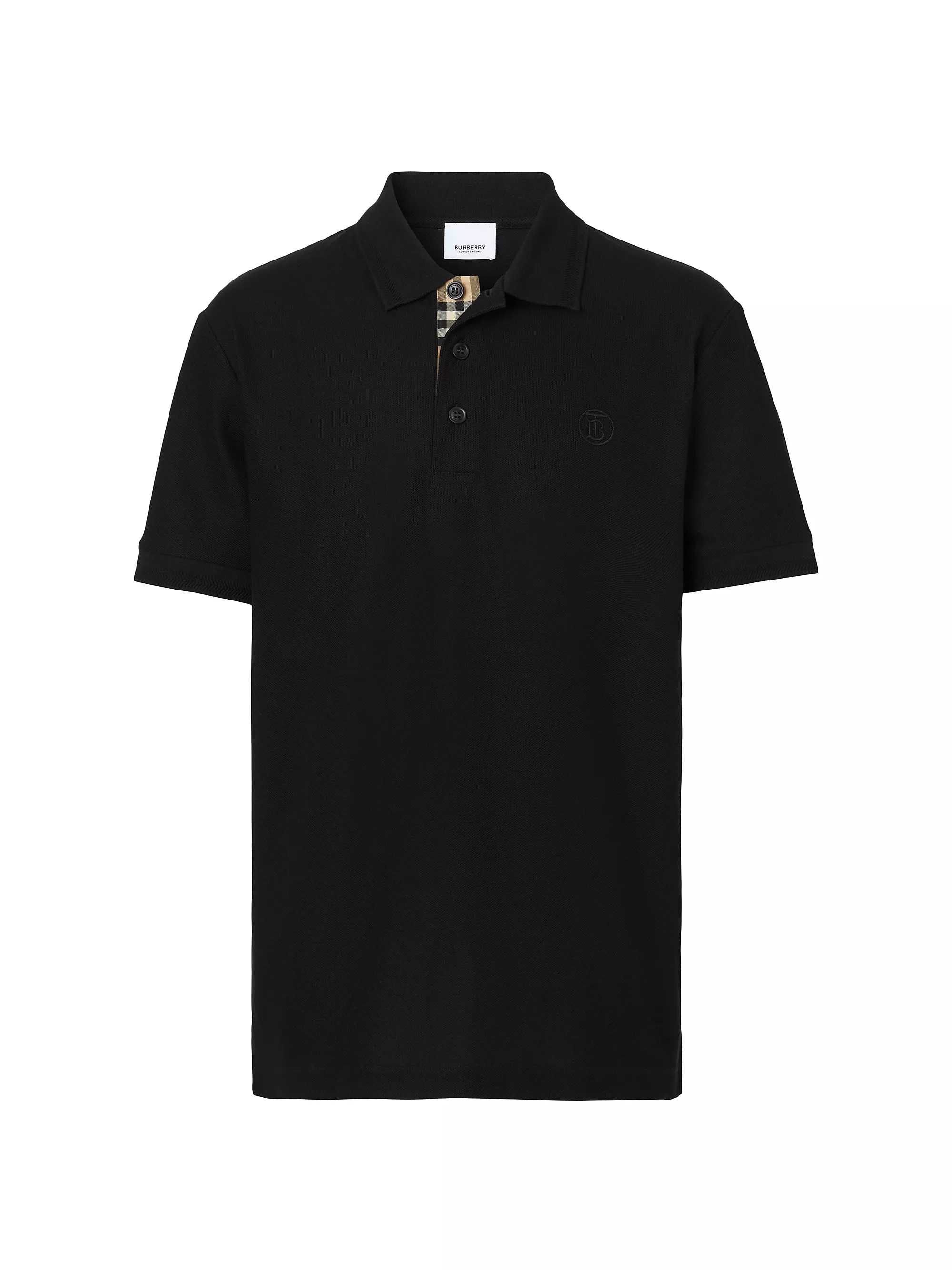 Tシャツ・カットソー Burberry SS24 'Eddie' polo shirt (8084010 BLACK) Burberry Cotton Eddie Polo Shirt - Joseph | Men