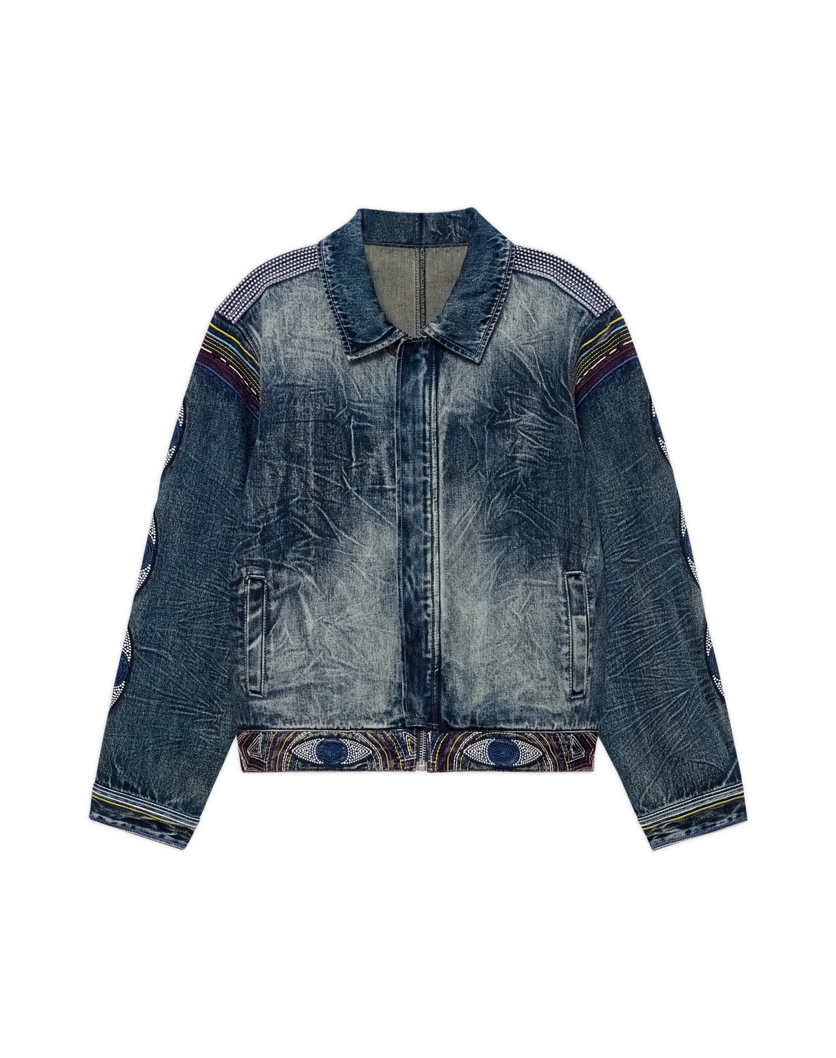 KidSuper Gemstone Eye Embroidery Jean Jacket