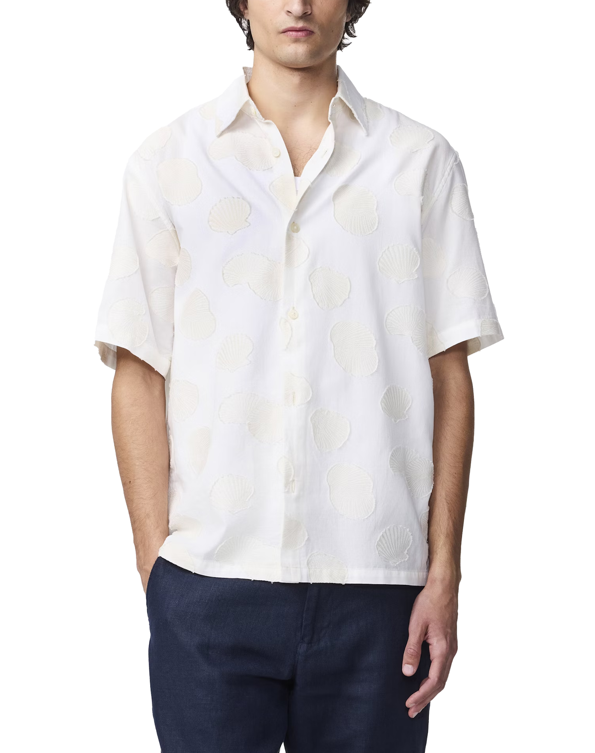 NN07 Freddy Fil-coupé Jacquard Shirt