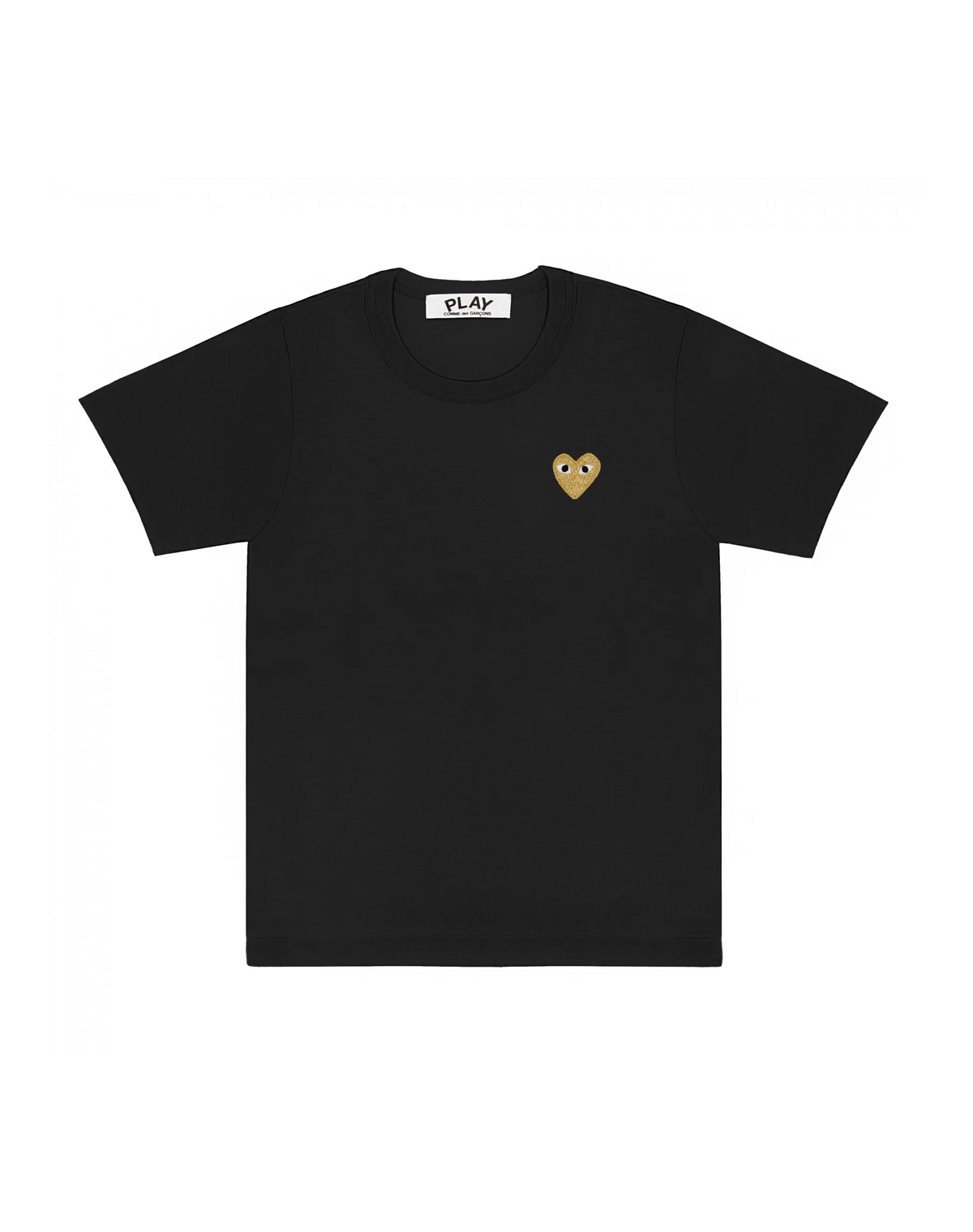 CDG PLAY Gold Emblem Tee