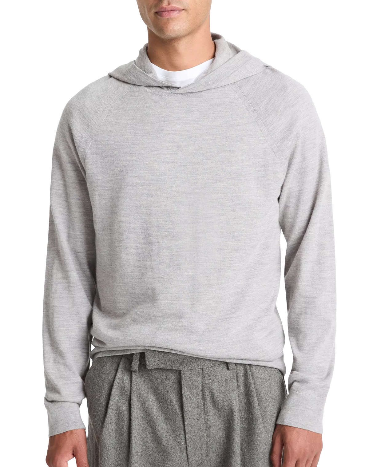 Vince Featherweight Merino Wool-Cashmere Hoodie
