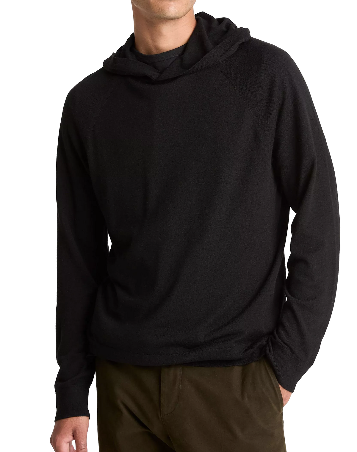 Vince Featherweight Merino Wool-Cashmere Hoodie