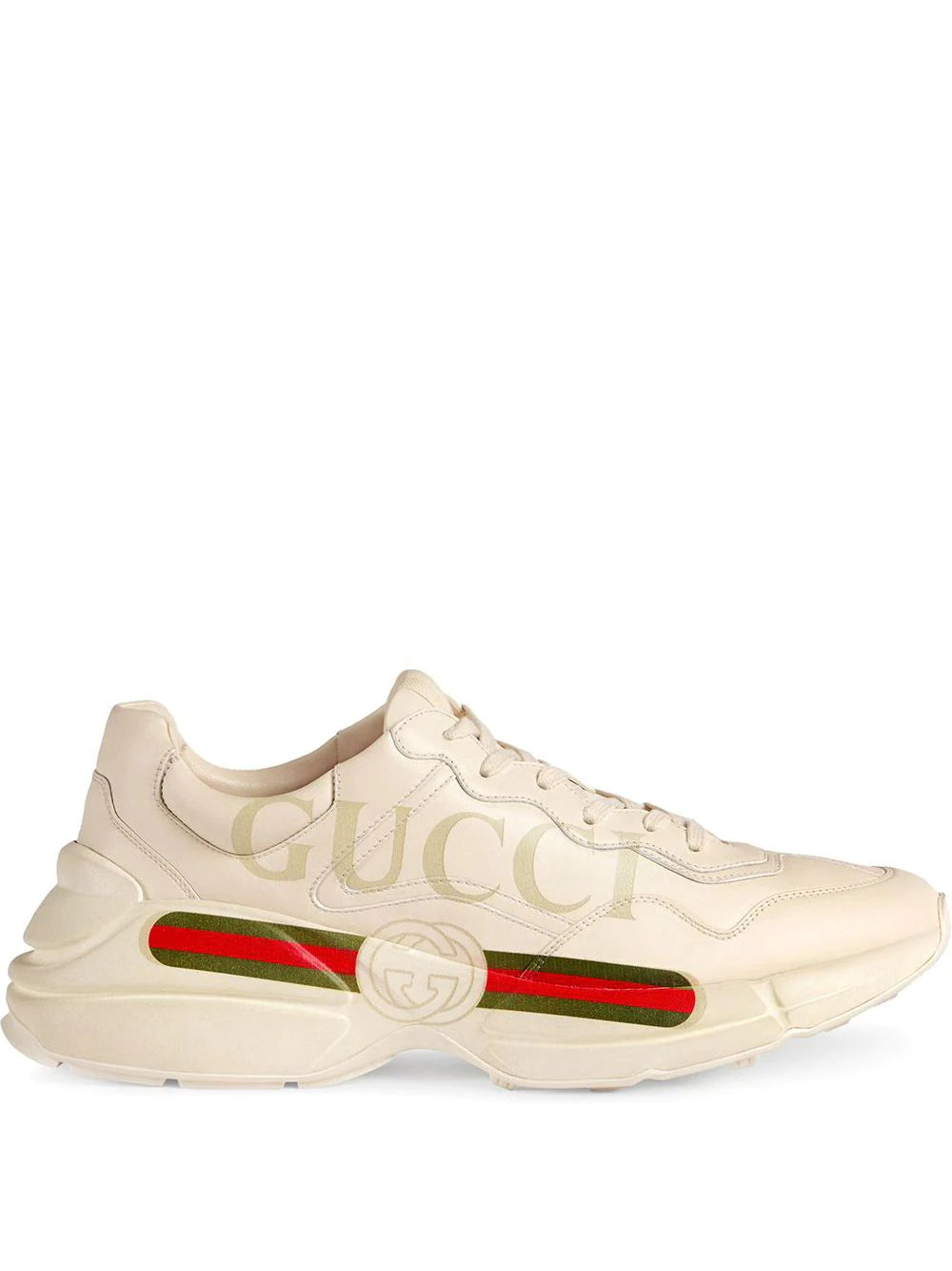 Gucci Rhyton-logo leather sneakers