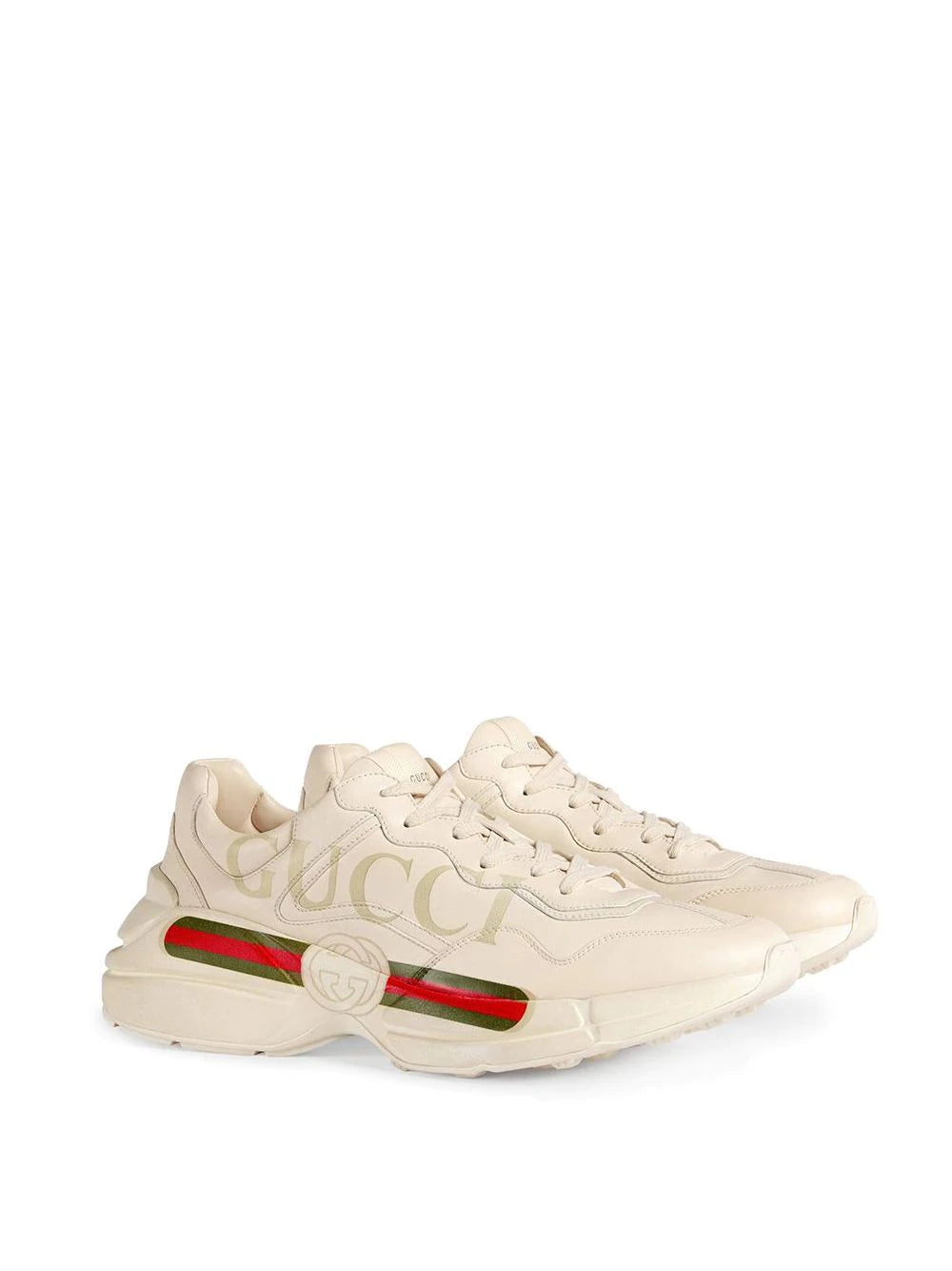 Gucci Rhyton-logo leather sneakers