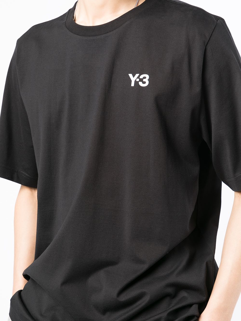 Y-3 logo-print crew neck T-shirt
