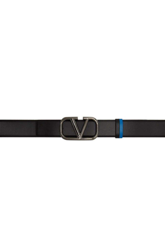 Vlogo Signature Calfskin Belt 40 Mm for Man in Black
